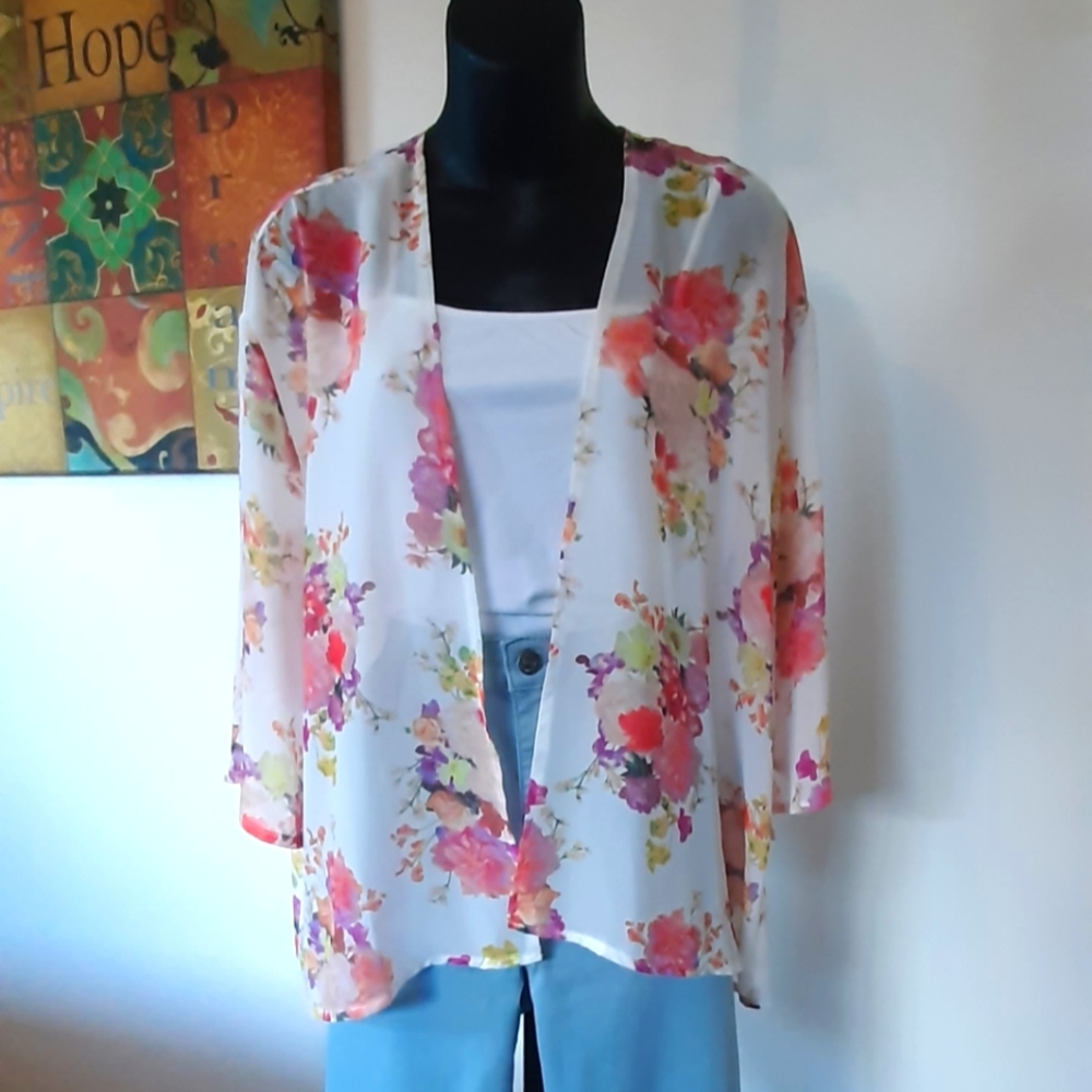 Floral sheer Cove Up